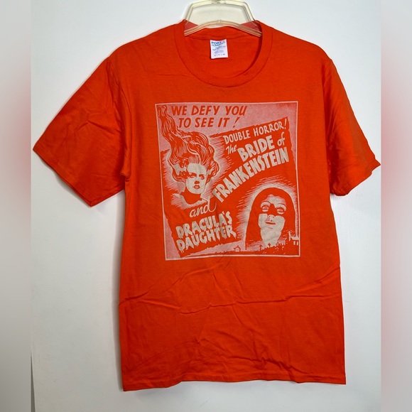 Port and Company Other - 2/$20 ⭐ Men's Orange T Shirt Double Horror! The Bride of Frankestein Size S